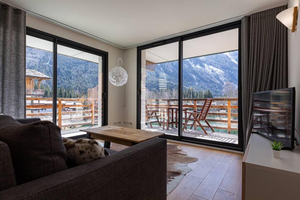 Modern 2Br 5* Pool Gym Spa Garage Mont-Blanc View Chamonix Luaran gambar